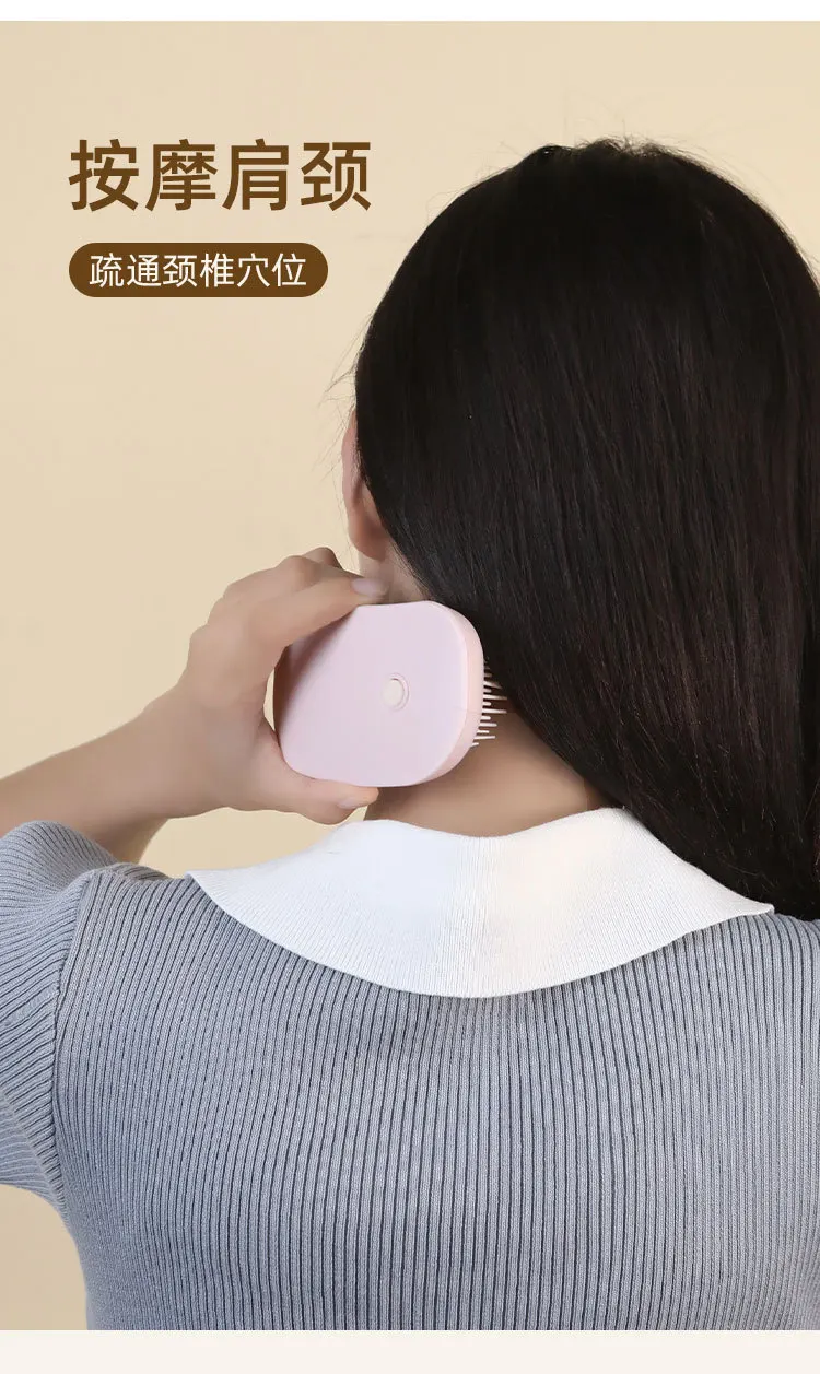 Portable Electric Head Massager Comb Vibration Scalp Massage Device Handheld Hair Care Massager for Relaxation