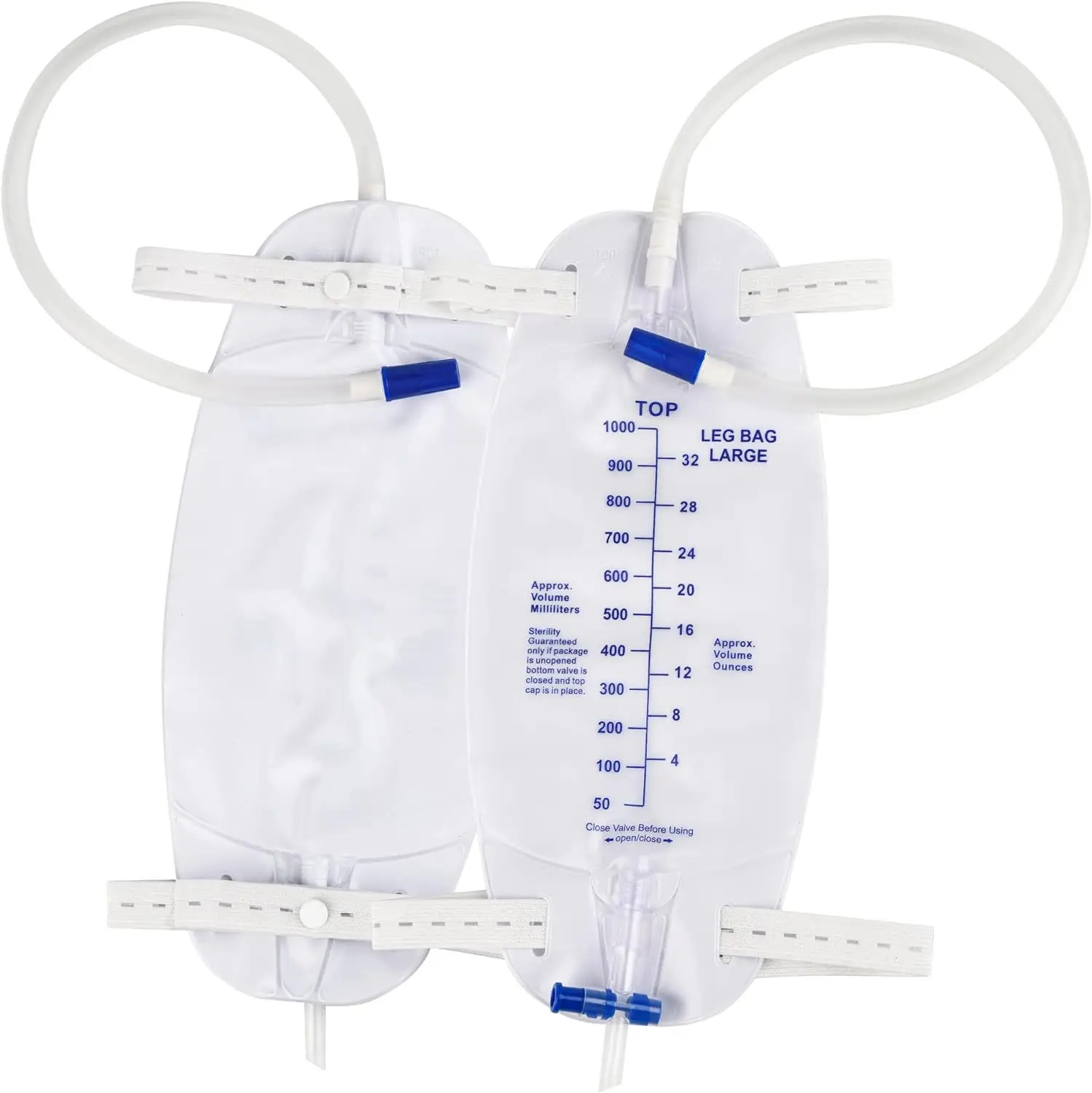 10Pcs Leg Urinary Drainage Bag 750ml 1000ml Portable Urine Collection Bag Individually Packed for Elderly Incontinence Care