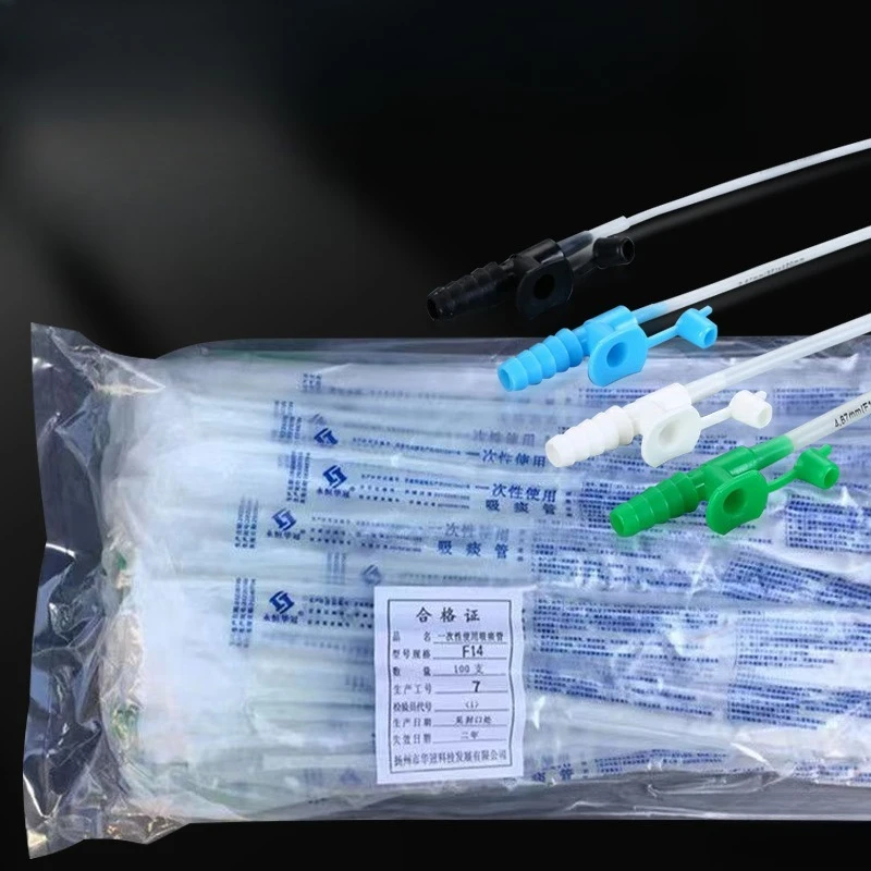 Disposable Silicone Sputum Suction Catheter Extended Tube 50pcs For Elderly Children Home Medical Care Sterile Aspirator