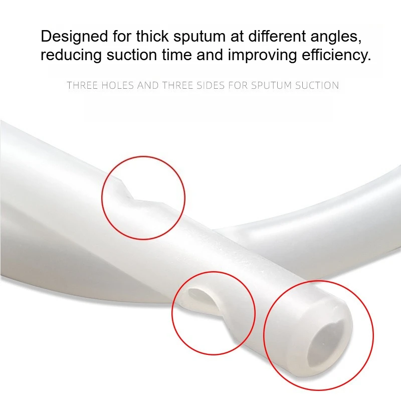 Disposable Silicone Sputum Suction Catheter Extended Tube 50pcs For Elderly Children Home Medical Care Sterile Aspirator
