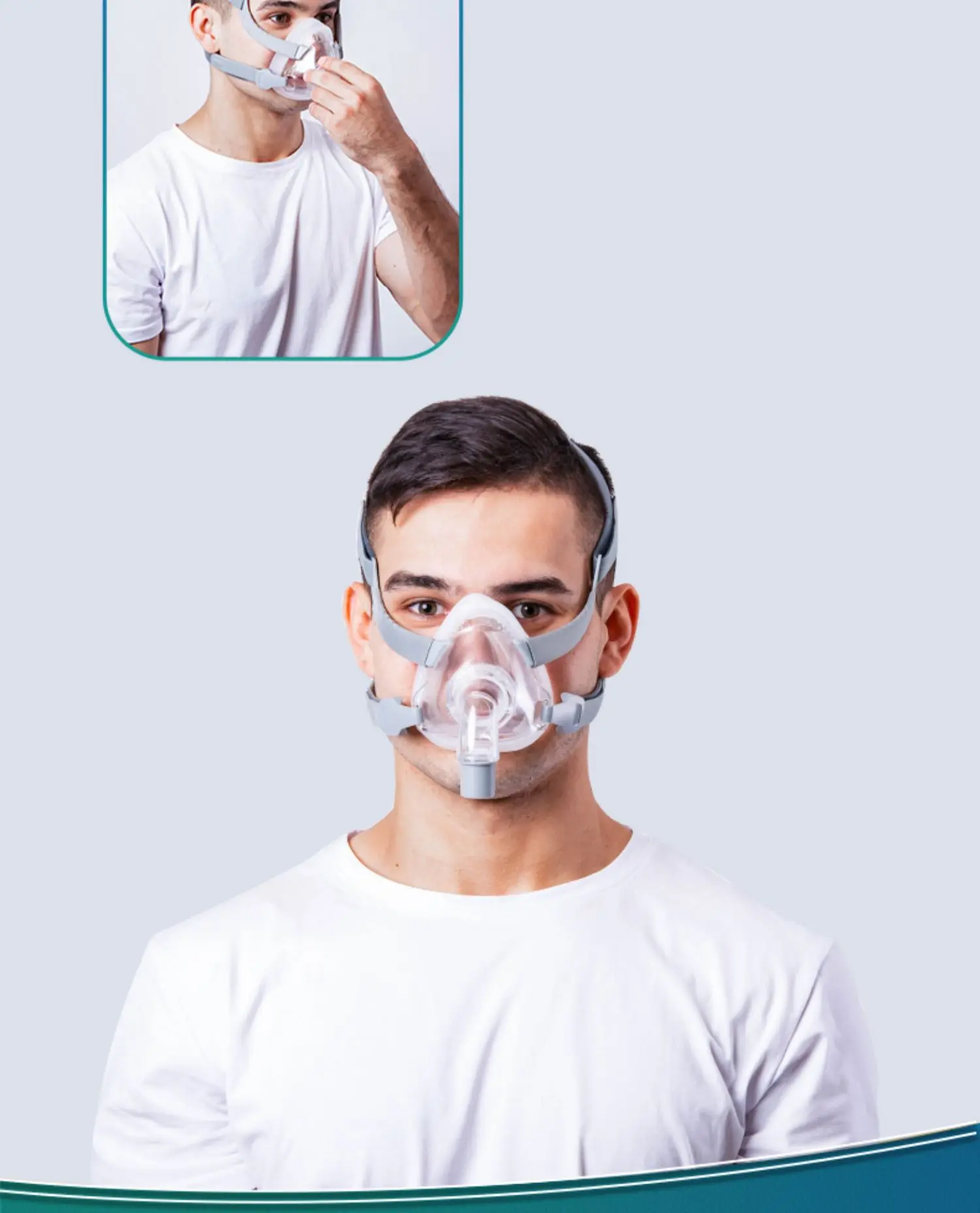 F5A/F5 CPAP Full Face Mask Soft Silicone Pad S/M/L Size Anti Snoring Sleep Treatment Accessories Suitable CPAP Ventilator