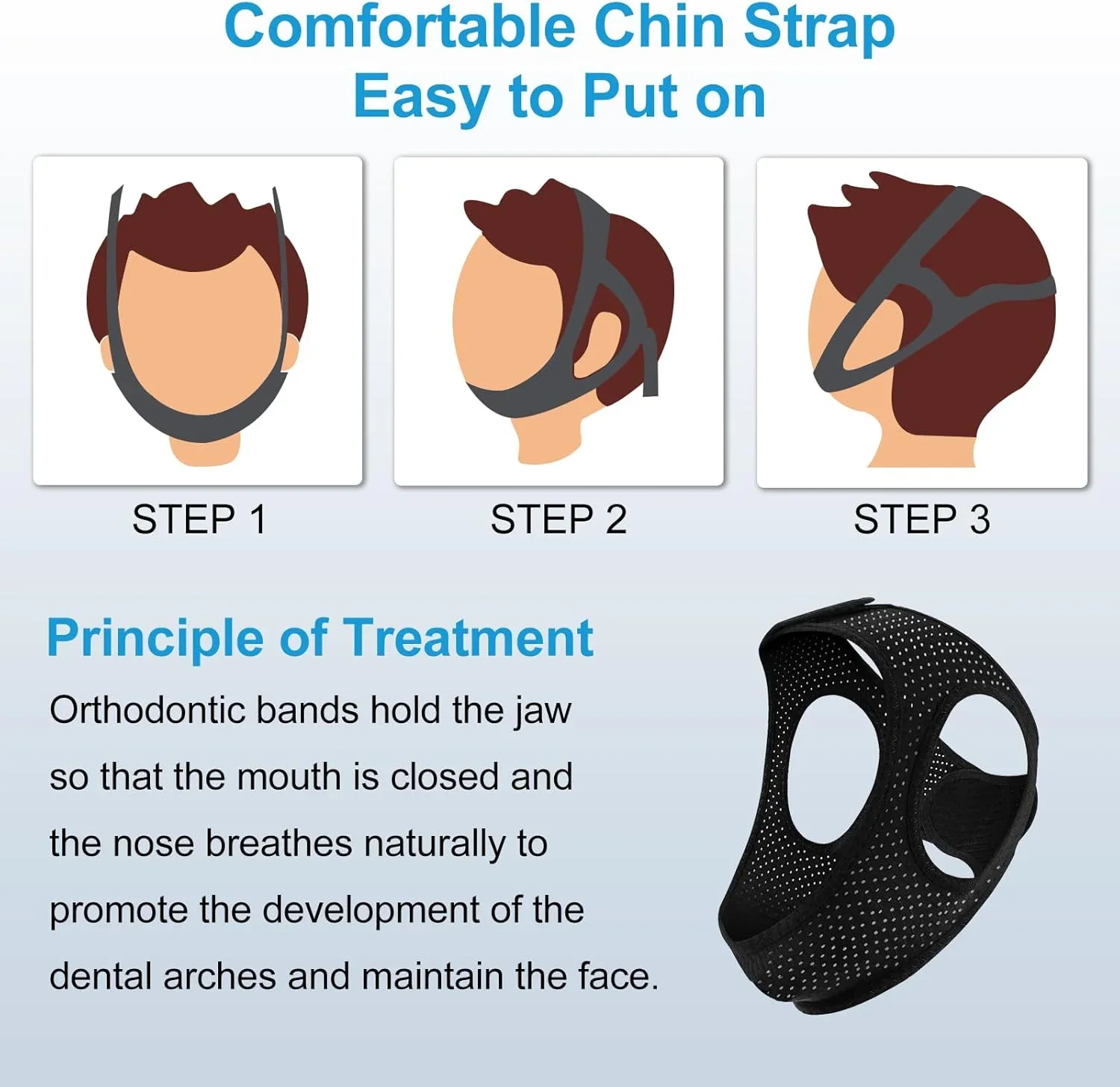 Anti Snoring Mouth Guard Belt Adjustable Anti-Snoring Strap Stop Snore Mouthguard Improving Sleeping Snoring Treatment Devices