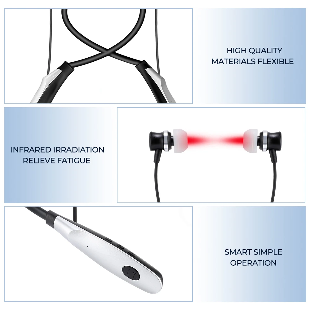 Neck Hanging Nasal Ear Canal Care Device 650nm Red Light Irradiation 3 Adjustable Modes Rechargeable Portable Home Use