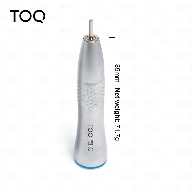 TOQ Dental Low Speed Handpiece Inner Water Spray Air Turbine Straight Handpiece, Autoclavable Stainless Steel Body Fit E-type