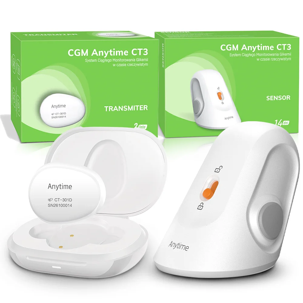 Yuwell CGM Continuous Glucose Monitor 24h Real-time Blood Sugar Test No Finger Pricking Real-time Dynamic Blood Glucose Track