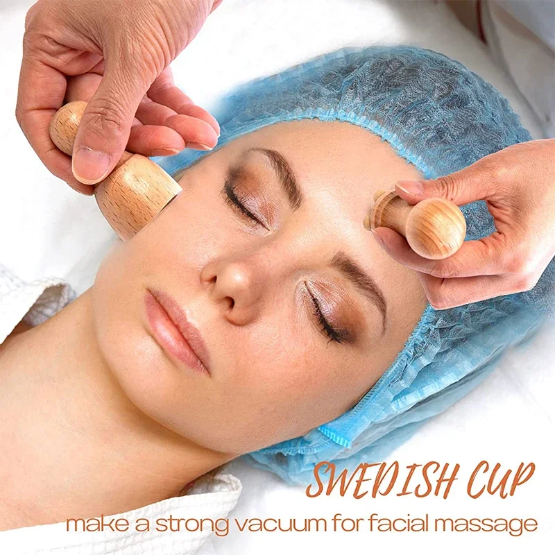 Wooden Face Massage Roller Facial Lifting Wrinkle Remover Face Anti-Cellulite Gua Sha Tool Facial Tissue Maderotherapy Roller