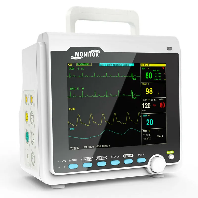 CONTEC Manufacture Veterinary VET Vital Signs Patient Monitor Multi-Parameter Use (Printer, IBP, Etco2,Carrying Bag Optional)