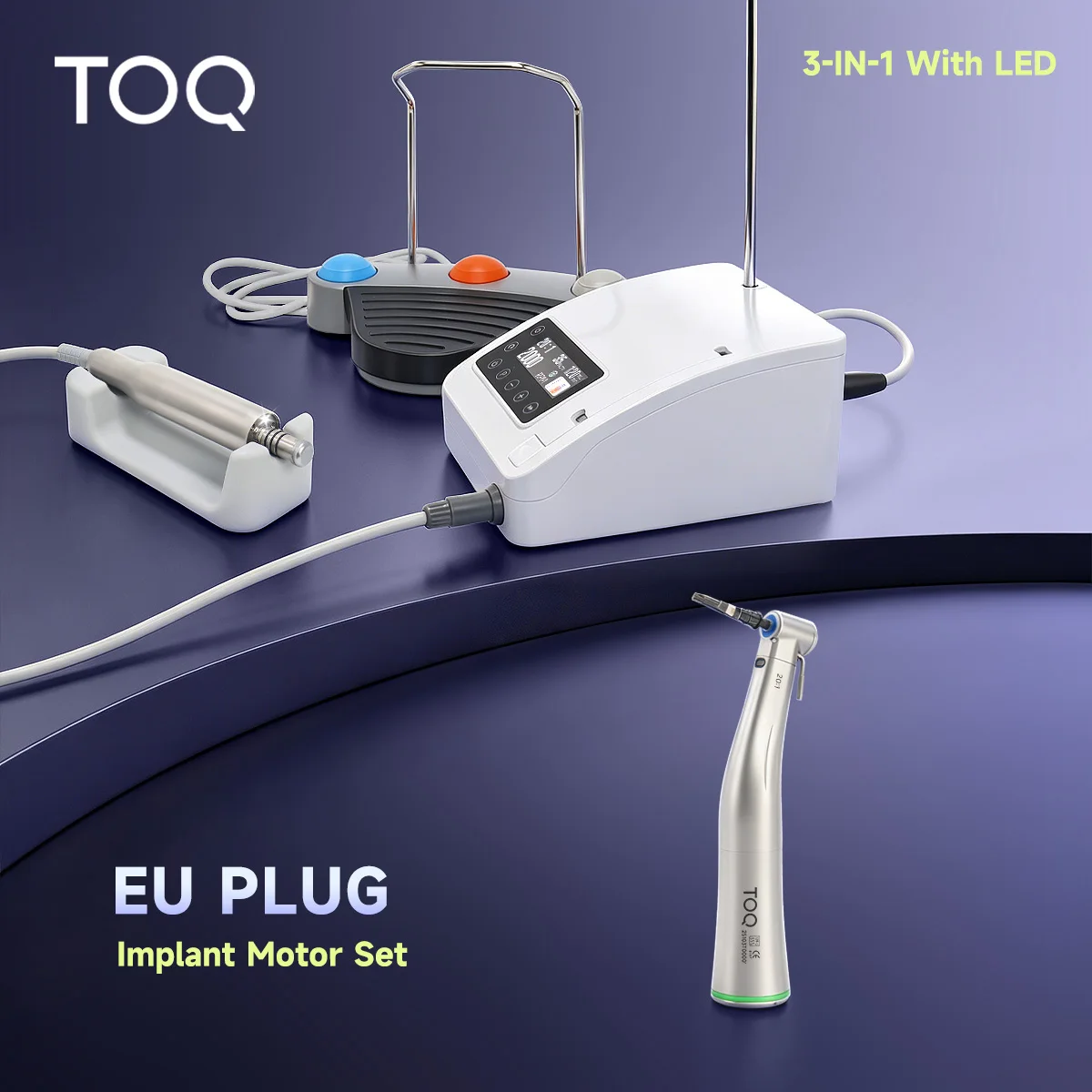 TOQ 3 In 1 Dental Implant Surgical Top Motor Bone Surgery Electric Machine For Implant Oral Maxillofacial Surgery & Impacted