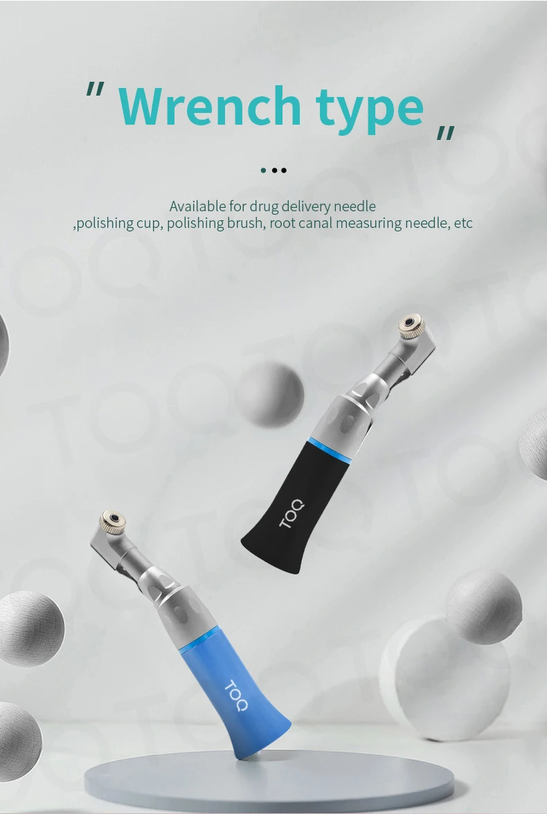 TOQ 2/4 Holes Pneumatic Air Turbine 3Pcs/Set Dental Low Speed Handpiece Kit Straight Handpiece Contra Angle Air Motor Colorful