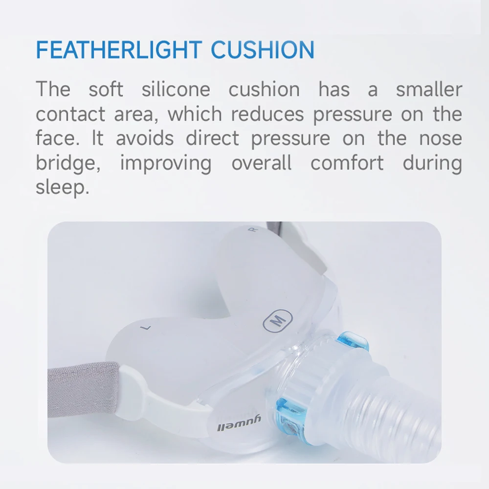 Yuwell Nasal Pillow Mask CPAP Nasal Mask Anti Snoring Sleep Apnea with Headgear  Suitable for Auto CPAP BIPAP Machine OSA CSA