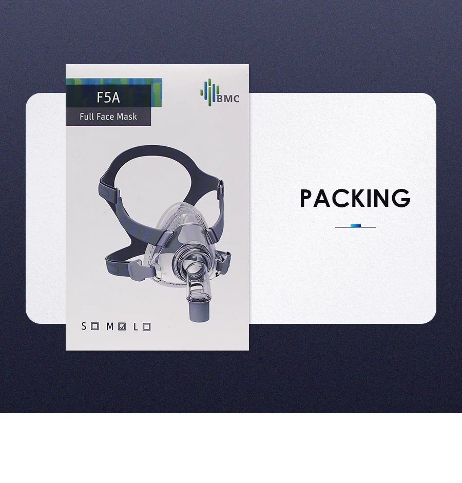 BMC CPAP Full Face Mask F1A F1B F4 F5A With Headgear Silicon Gel Cushions For Auto CPAP Sleep Apnea OSAHS OSAS Snoring People