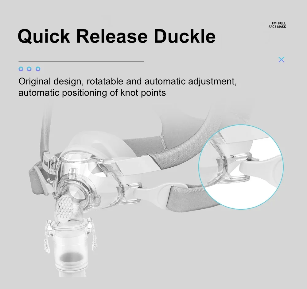 Yuwell YN03 Nasal Mask with Headgear Tube Silicon Gel Cushion for APAP CPAP Machine Sleep Apnea Anti Snoring Wide Field of View