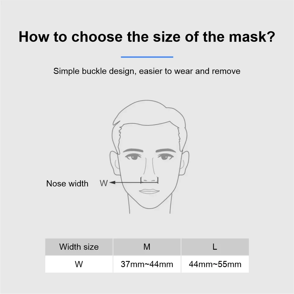 Yuwell YN03 Nasal Mask with Headgear Tube Silicon Gel Cushion for APAP CPAP Machine Sleep Apnea Anti Snoring Wide Field of View