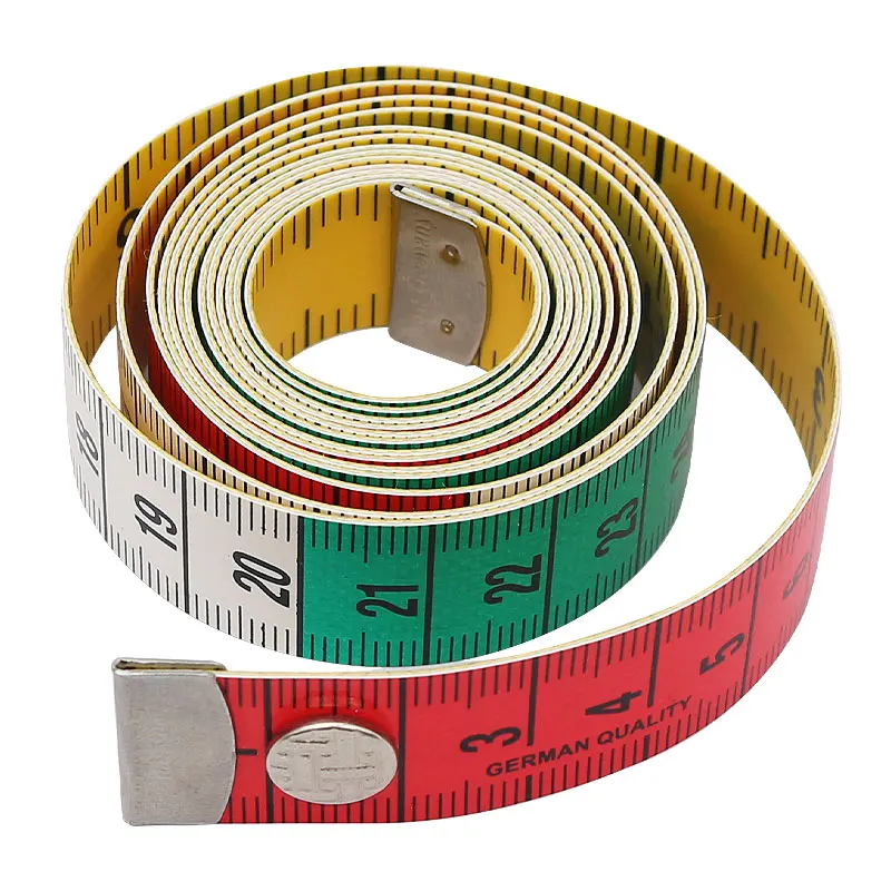 Tape Measure 150cm/60in Double-sided Sewing Ruler with a Snap Button Tailor Measuring Tools Soft Band Tape Body Measuring Ruler