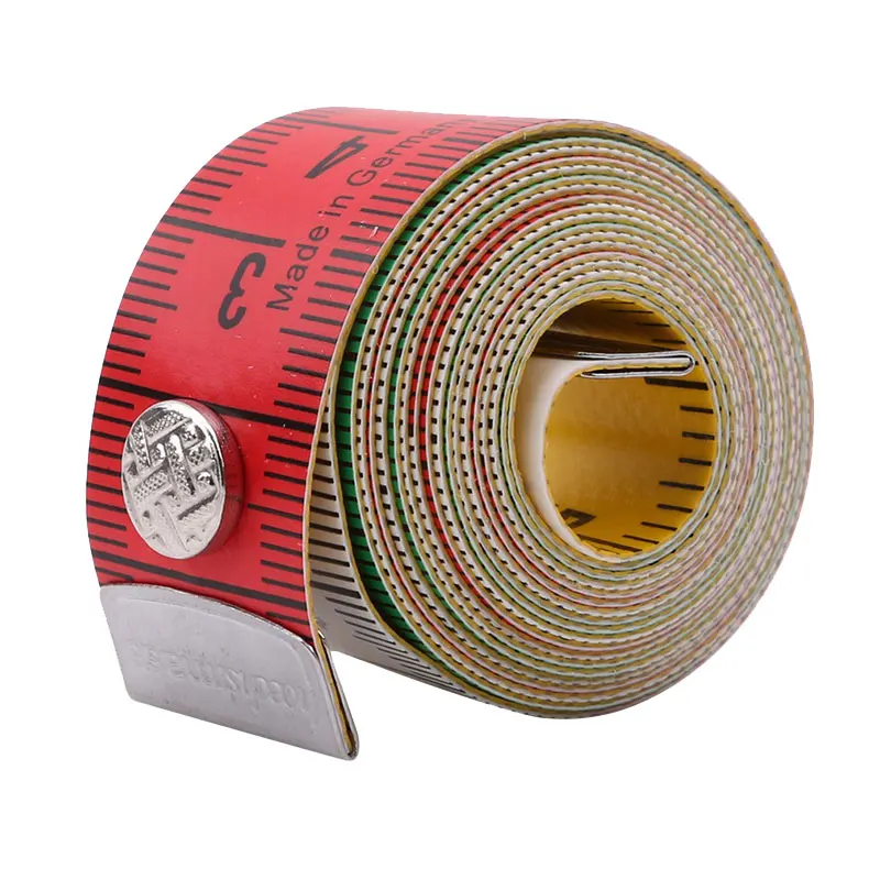 Tape Measure 150cm/60in Double-sided Sewing Ruler with a Snap Button Tailor Measuring Tools Soft Band Tape Body Measuring Ruler