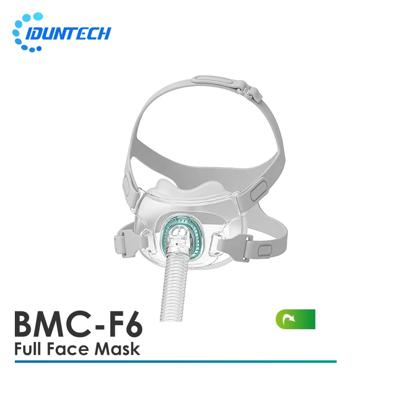 BMC CPAP F6 Full Face Mask With Headgear S/M/L 3 Size Cushions For CPAP Machine Medical Air Breathing Sleep Apnea Anti Snoring