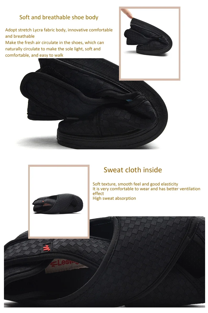 Feet Swollen Pregnant Shoes Breathable Diabetic Widened Thumb Valgus Care Shoes Non-slip Fat Deformation Shoes Women Men