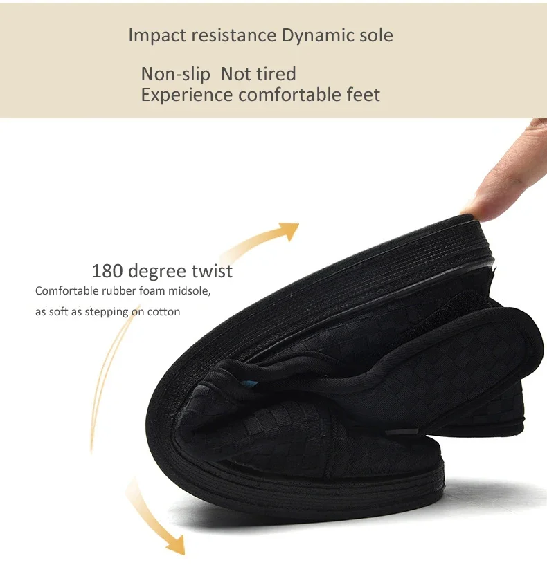 Feet Swollen Pregnant Shoes Breathable Diabetic Widened Thumb Valgus Care Shoes Non-slip Fat Deformation Shoes Women Men