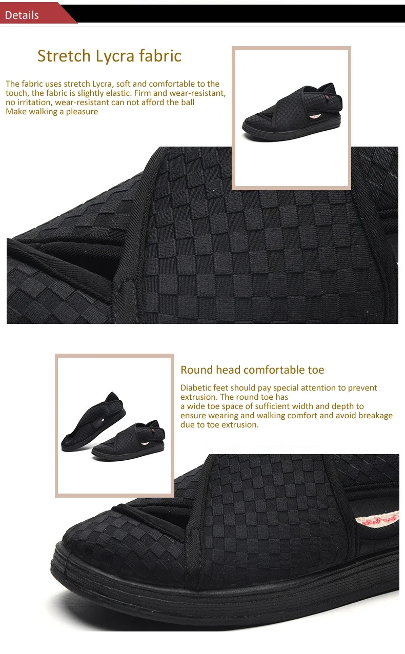Feet Swollen Pregnant Shoes Breathable Diabetic Widened Thumb Valgus Care Shoes Non-slip Fat Deformation Shoes Women Men