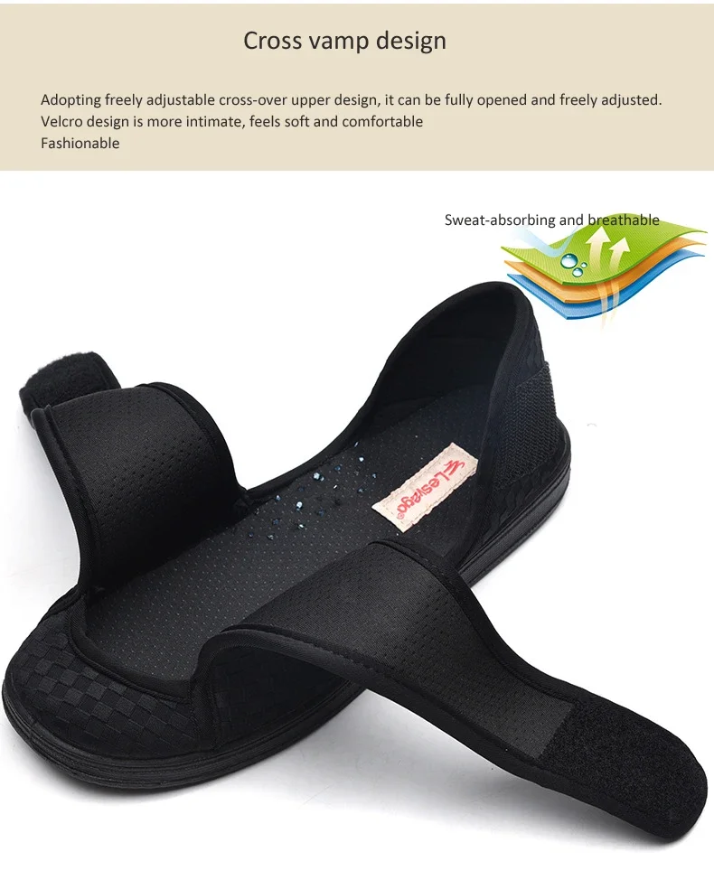 Feet Swollen Pregnant Shoes Breathable Diabetic Widened Thumb Valgus Care Shoes Non-slip Fat Deformation Shoes Women Men