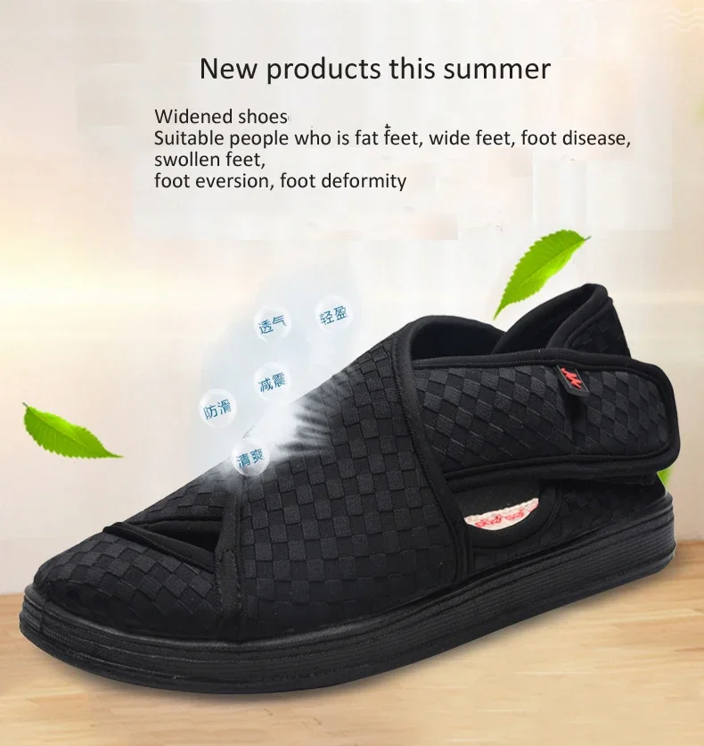 Feet Swollen Pregnant Shoes Breathable Diabetic Widened Thumb Valgus Care Shoes Non-slip Fat Deformation Shoes Women Men
