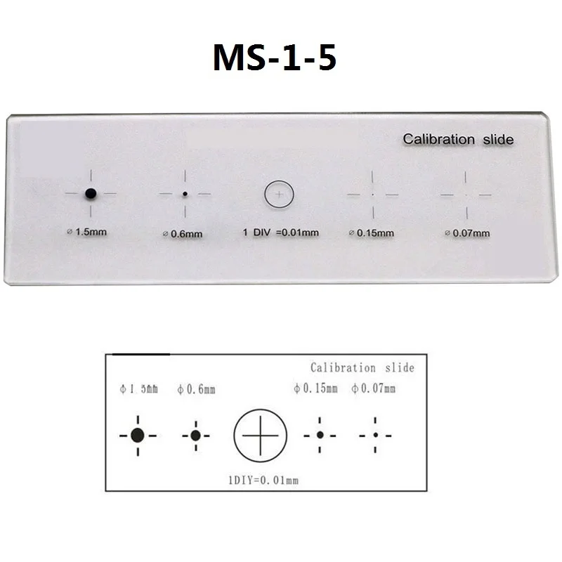 Microscope Calibration Stage Micrometer Glass Slide Reticle Measuring Ruler for Stereo Biological Microscope Cross Dot Scale