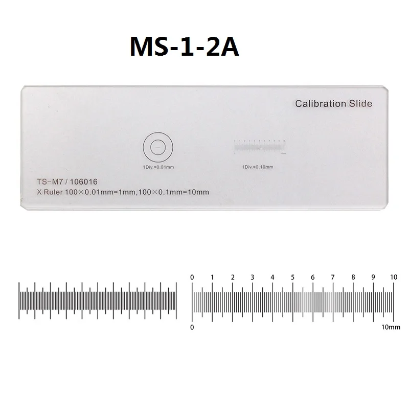 Microscope Calibration Stage Micrometer Glass Slide Reticle Measuring Ruler for Stereo Biological Microscope Cross Dot Scale
