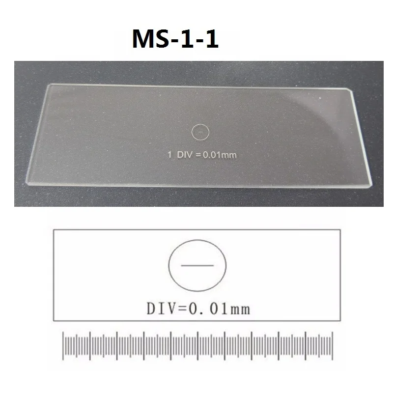 Microscope Calibration Stage Micrometer Glass Slide Reticle Measuring Ruler for Stereo Biological Microscope Cross Dot Scale