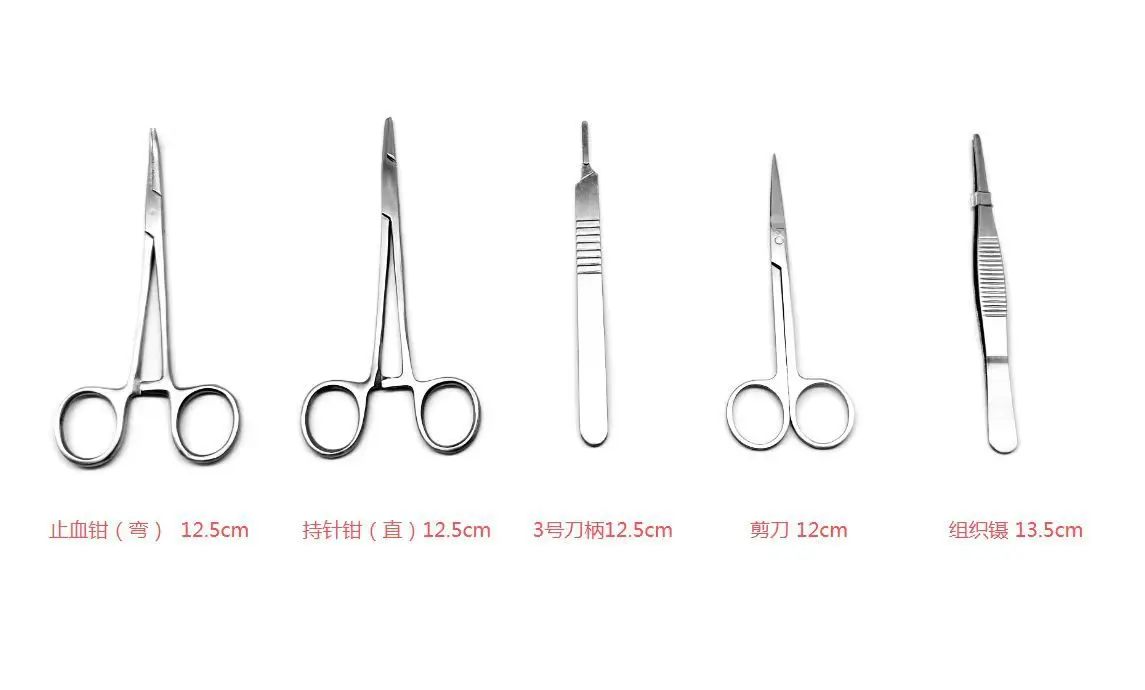 Suture Practice Kit Reusable Silicone Skin Suture Pad Surgical Training Complete Suture Instrument Set Teaching Model tool