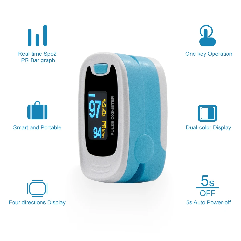 CONTEC Medical FingerTip Pulse Oximeter Blood Oxygen Heart Rate Saturation Meter Monitor  NEW