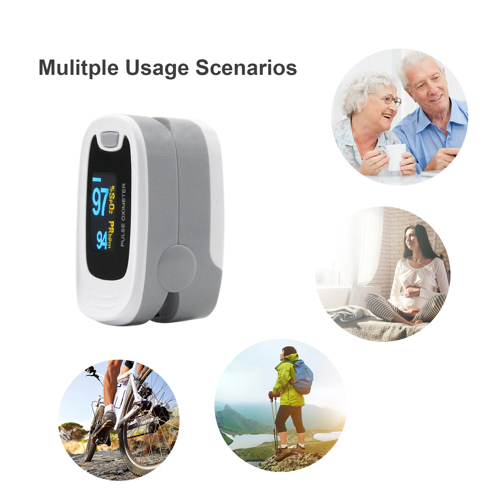 CONTEC Medical FingerTip Pulse Oximeter Blood Oxygen Heart Rate Saturation Meter Monitor  NEW