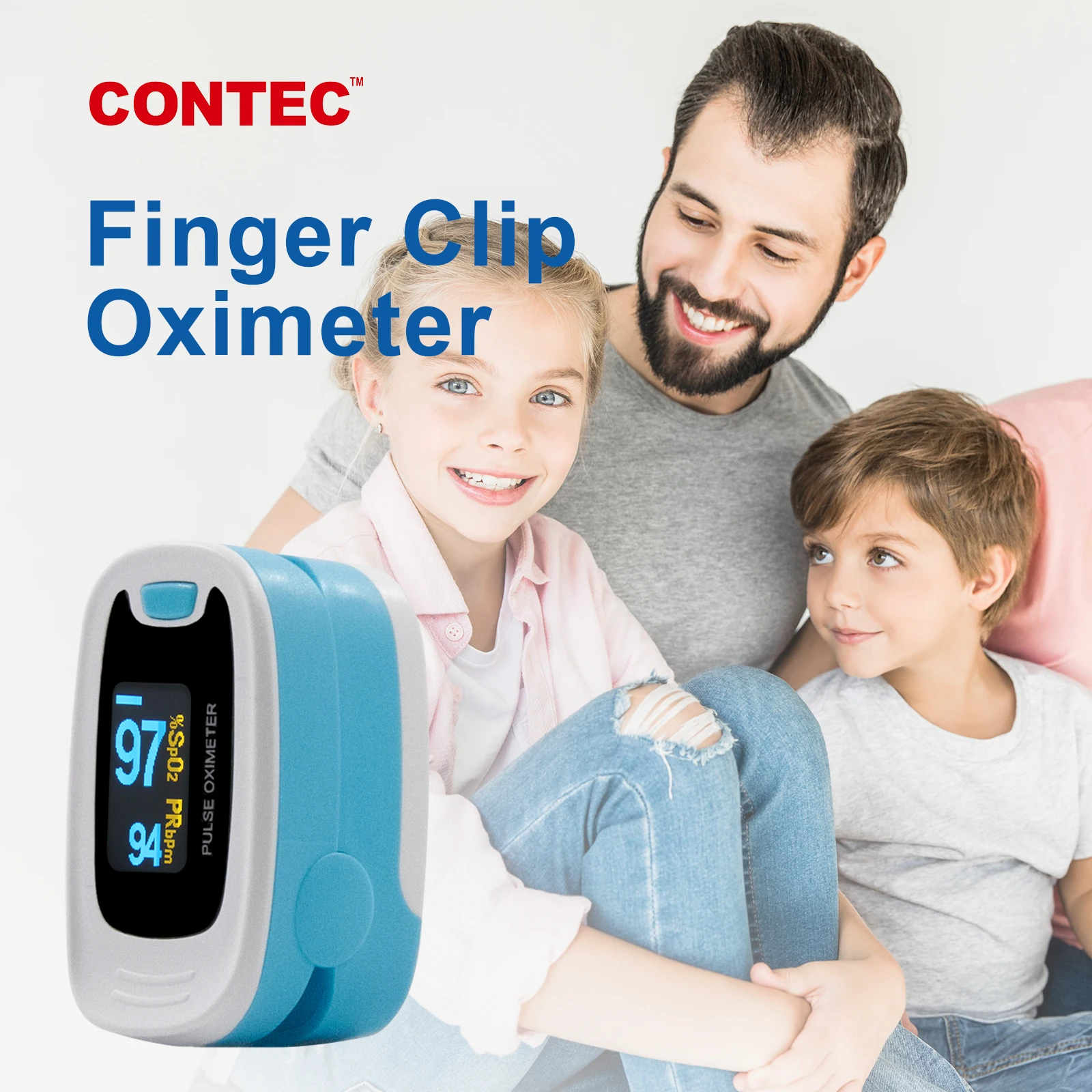 CONTEC Medical FingerTip Pulse Oximeter Blood Oxygen Heart Rate Saturation Meter Monitor  NEW