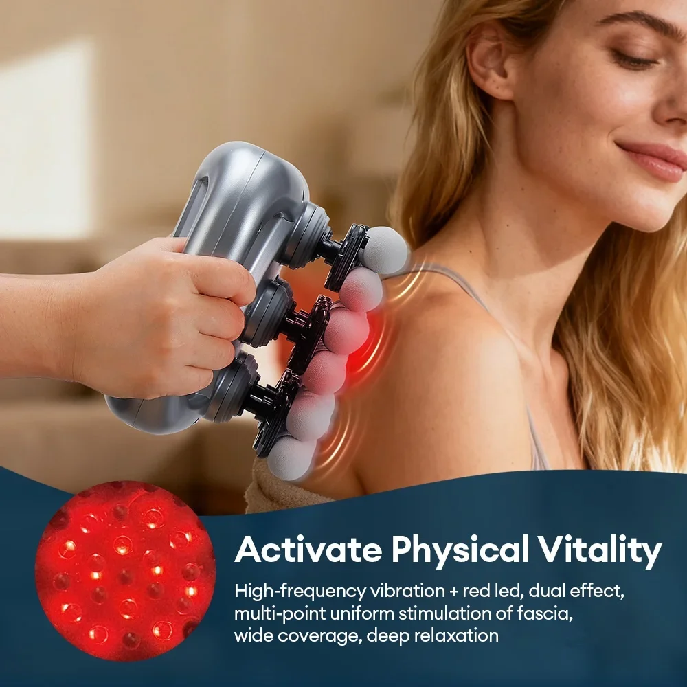 24/28/48/66 Heads Body Fascia Massage Gun High Frequency Vibration Strong Power Muscle Massager Neck Shoulder Waist Back Relax