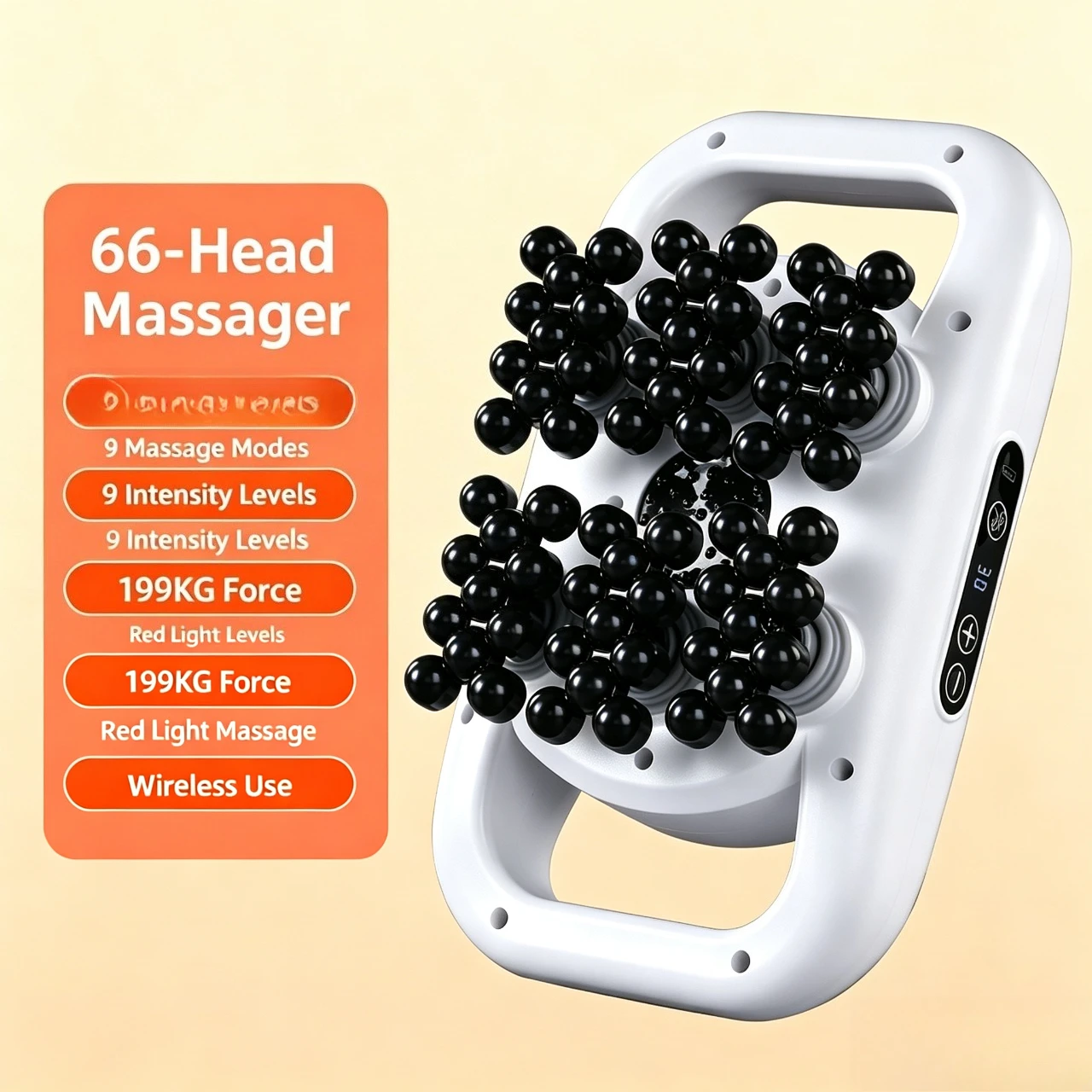 24/28/48/66 Heads Body Fascia Massage Gun High Frequency Vibration Strong Power Muscle Massager Neck Shoulder Waist Back Relax