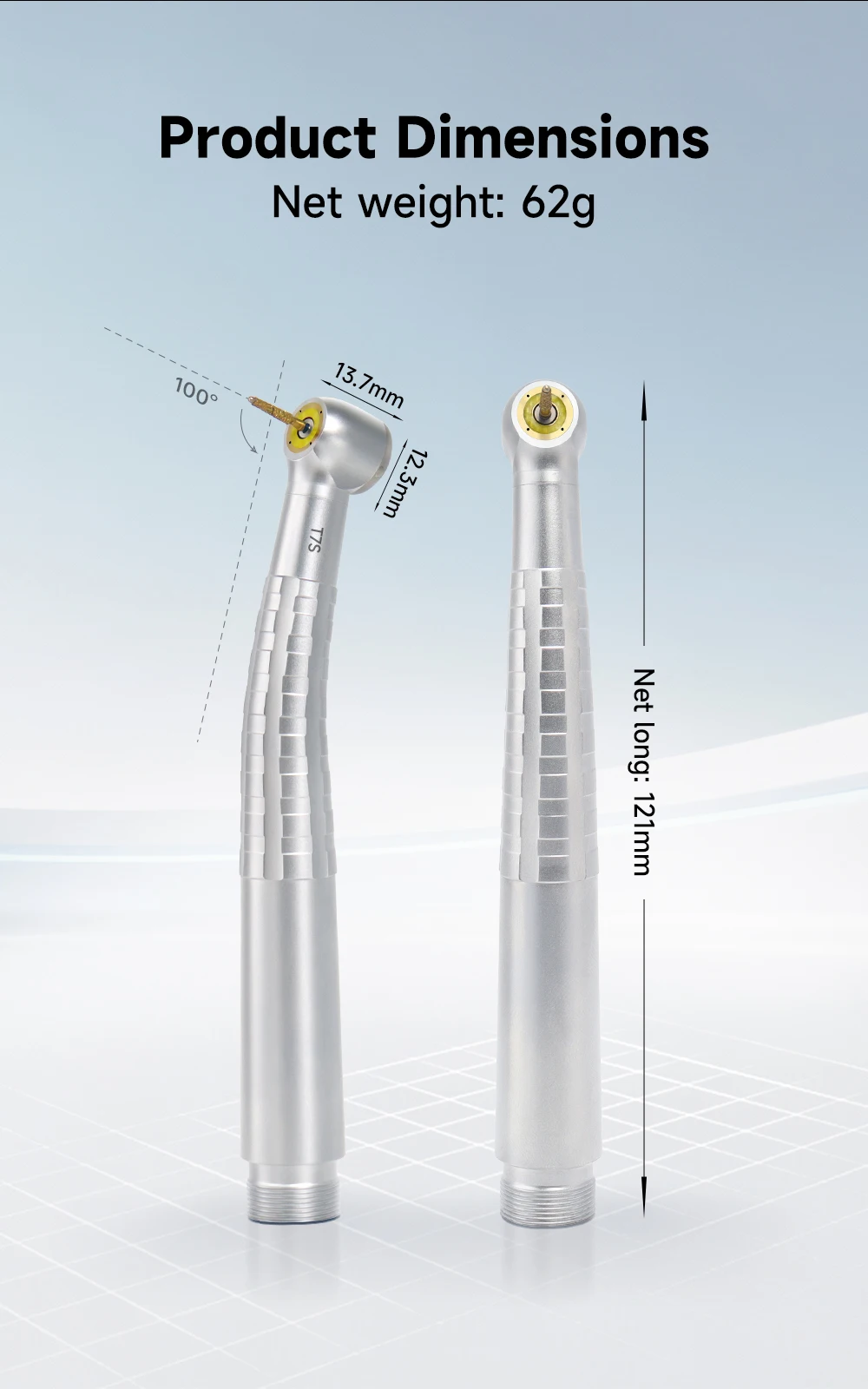 Dental LED High Speed Handpiece Shadowless Light Zero Retraction 4 Water Spray 2/4 Holes Air Turbine Handpiece for Dental Clinic