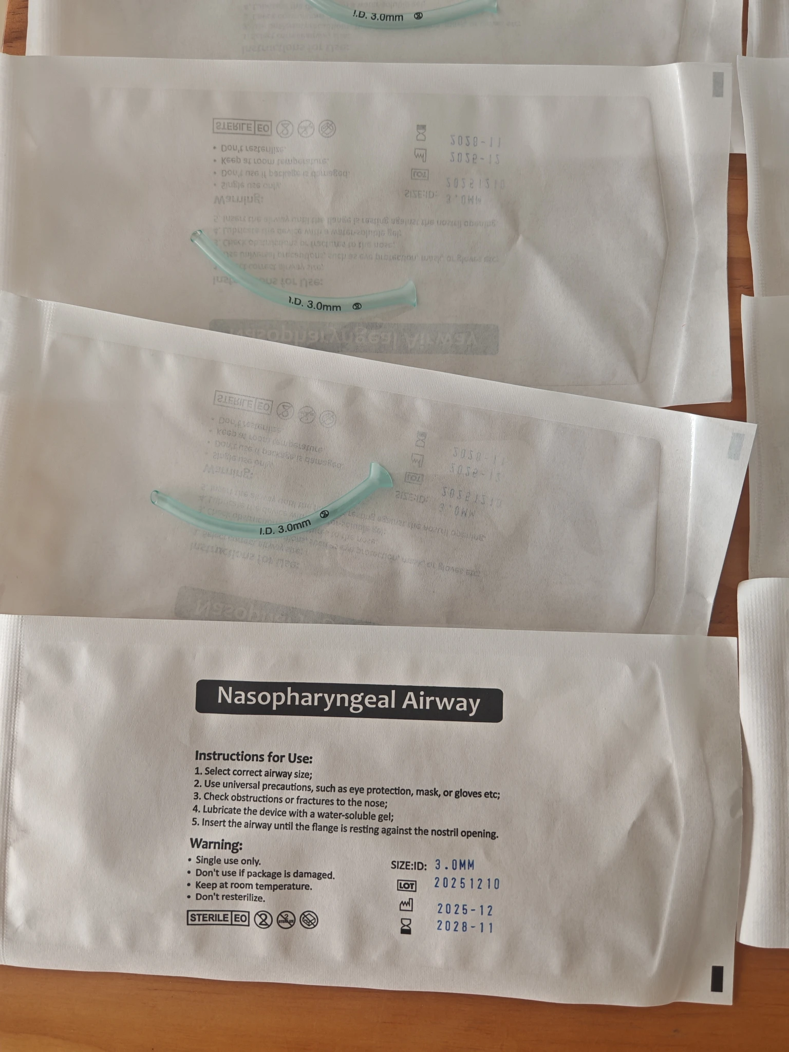 1pcs High-flow Nasal Cannula Oxygen Tube Nasopharyngeal Airway Respiratory Emergency Aid Airway Tube For Emergency First Aid