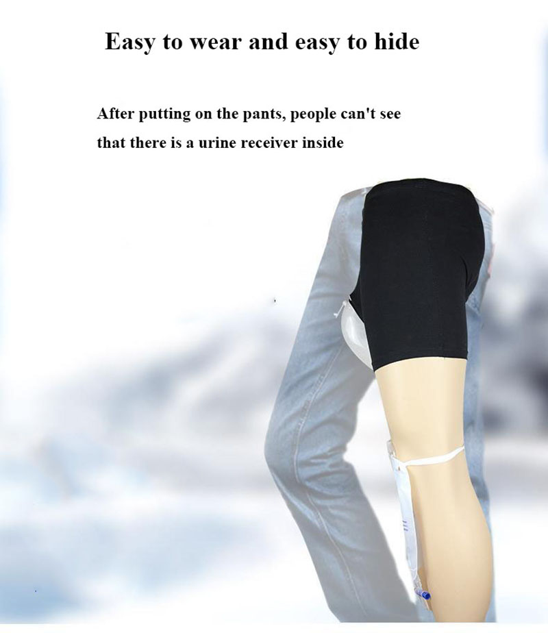 Urine Bag Shorts Male Reusable Walkable Silicone Funnel Pee Collector Catheter Urinary Incontinence Bedridden Elderly Supplies