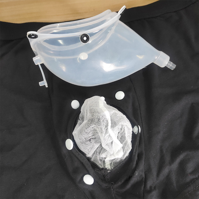 Urine Bag Shorts Male Reusable Walkable Silicone Funnel Pee Collector Catheter Urinary Incontinence Bedridden Elderly Supplies