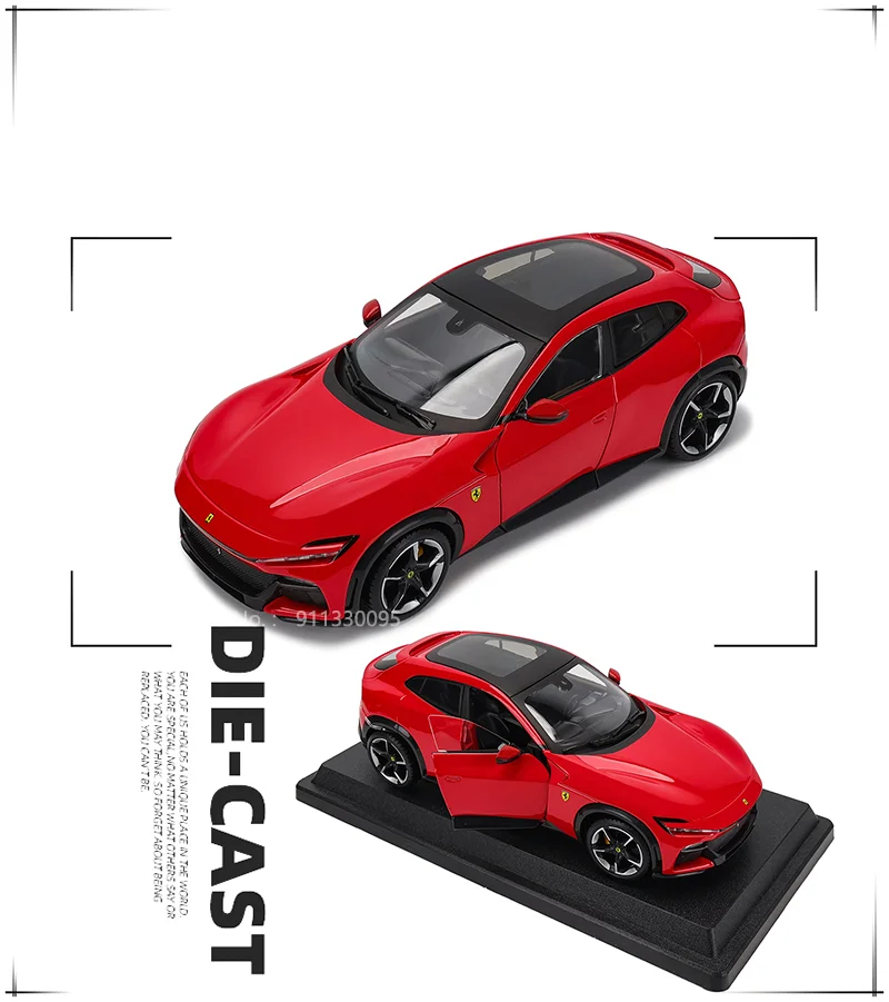 Bburago 1:24 Scale NEW Ferrari Purosangue Alloy Luxury Vehicle Diecast Cars Model Toy Collection Gift