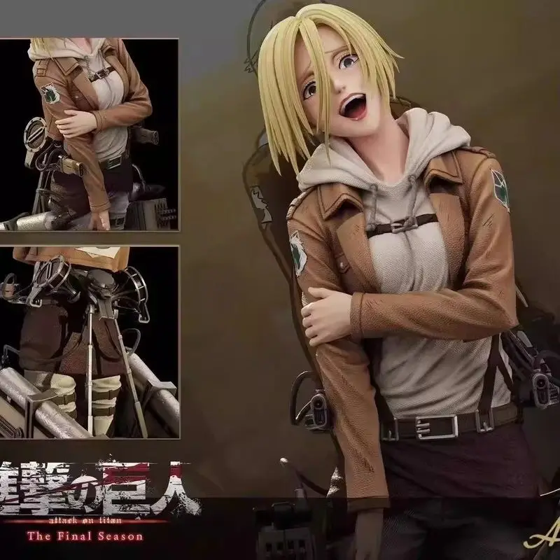 28cm Anime Attack On Titan Annie Leonhart Pvc Action Figures Window Display Toys Desktop Ornament Collectible Peripheral Gifts
