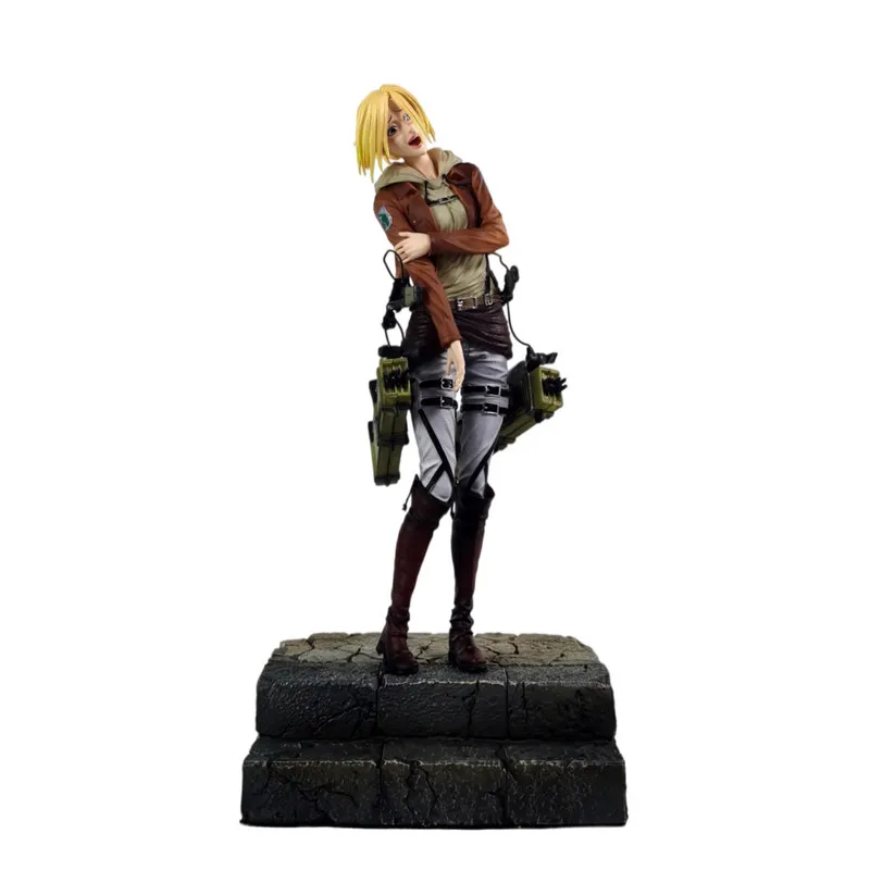 28cm Anime Attack On Titan Annie Leonhart Pvc Action Figures Window Display Toys Desktop Ornament Collectible Peripheral Gifts