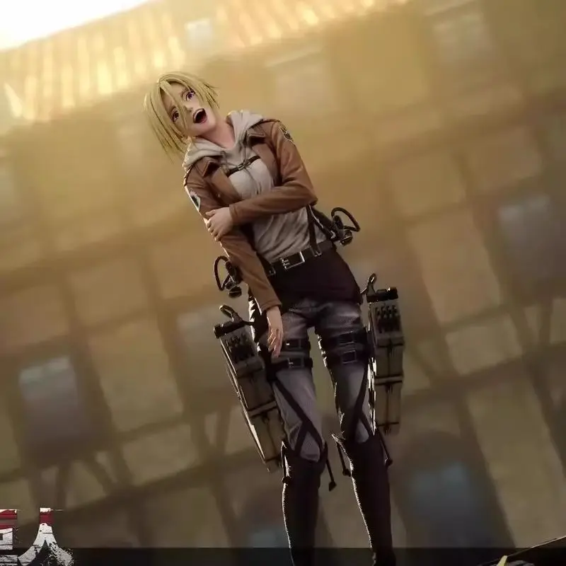28cm Anime Attack On Titan Annie Leonhart Pvc Action Figures Window Display Toys Desktop Ornament Collectible Peripheral Gifts