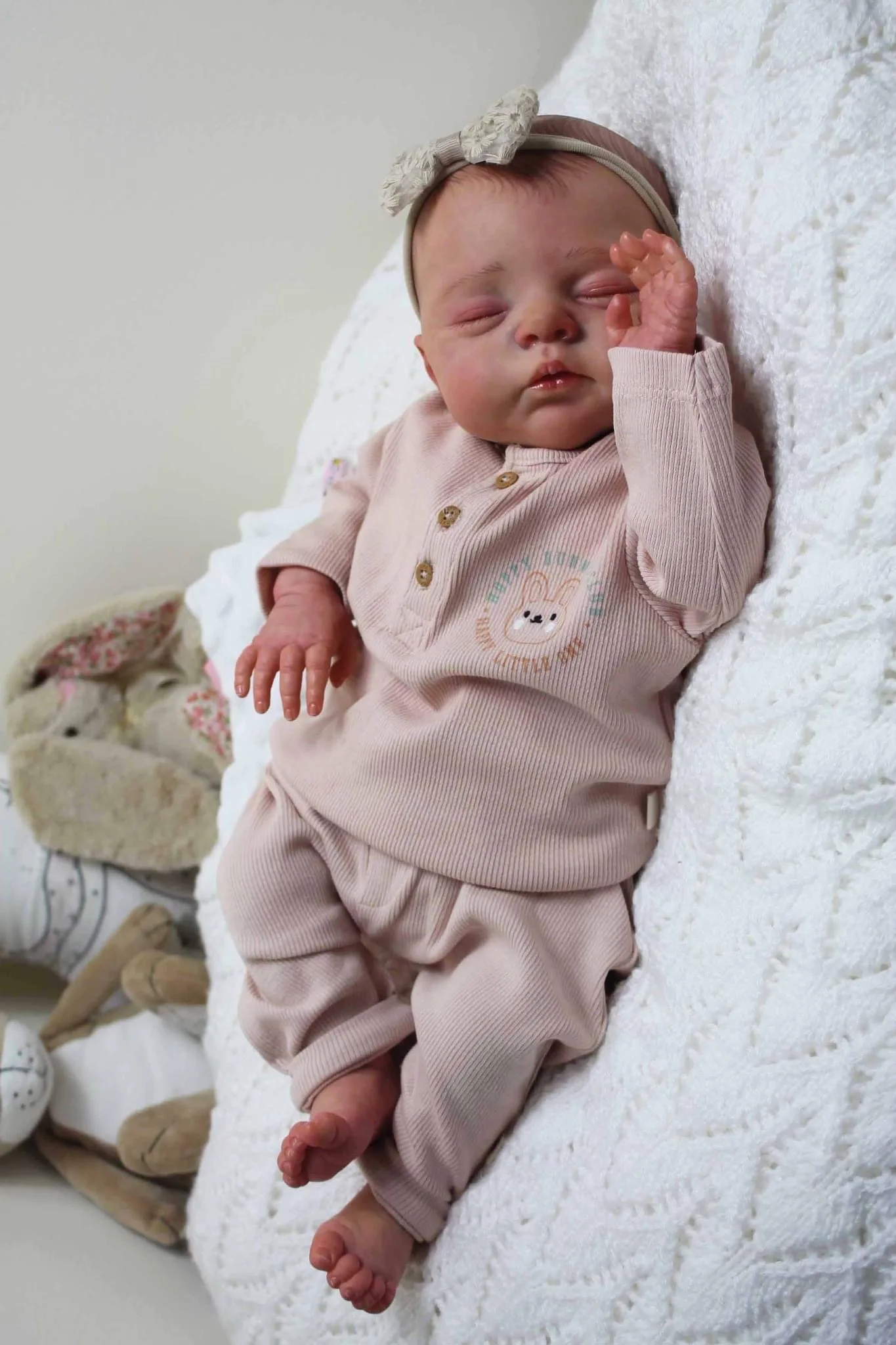 NPK 19-inch Newborn Irys Lifelike Reborn Baby Doll Hand-Painted Veins Soft Cloth Body Realistic Vinyl Skin Collectible Toy