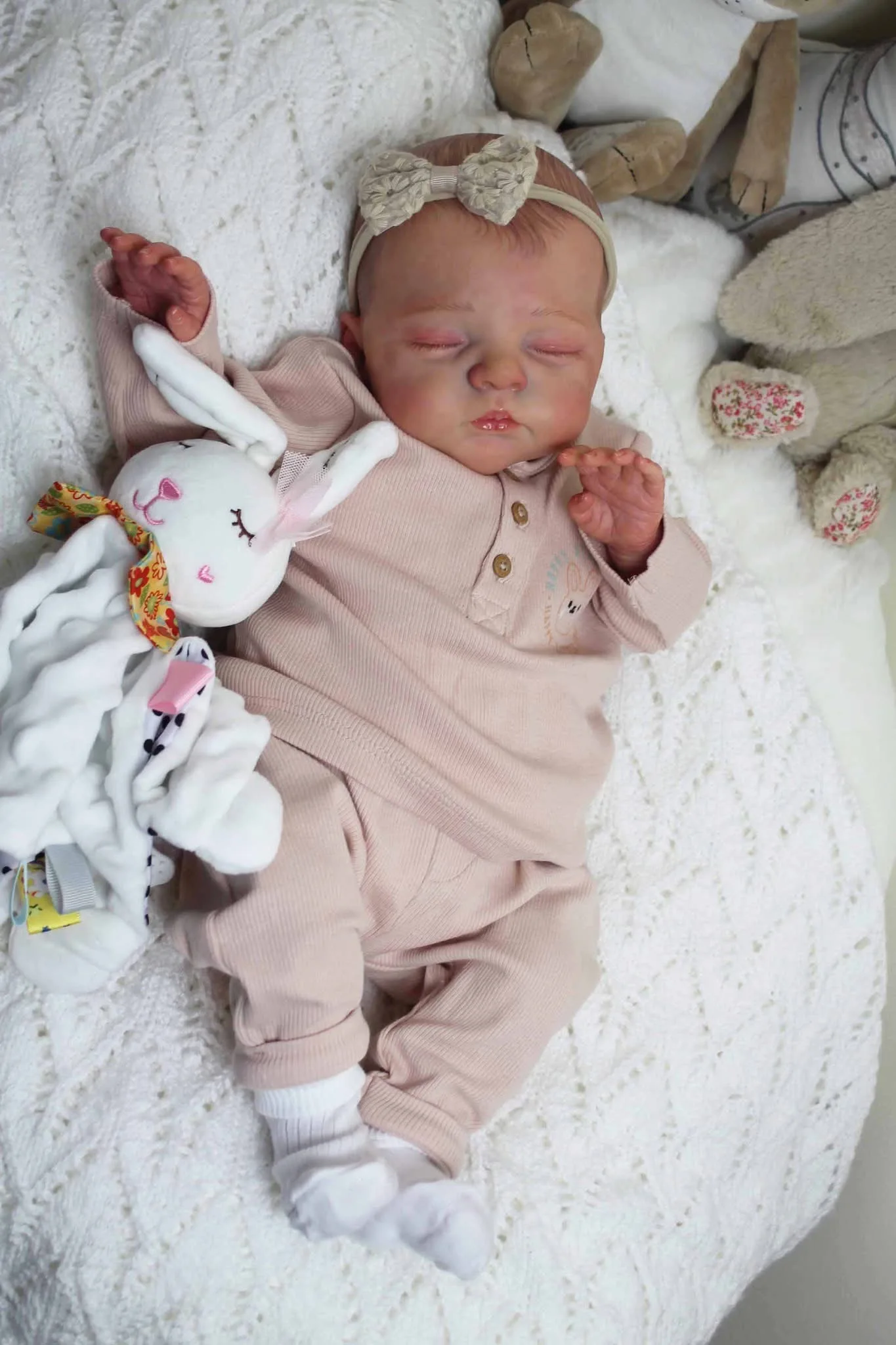 NPK 19-inch Newborn Irys Lifelike Reborn Baby Doll Hand-Painted Veins Soft Cloth Body Realistic Vinyl Skin Collectible Toy