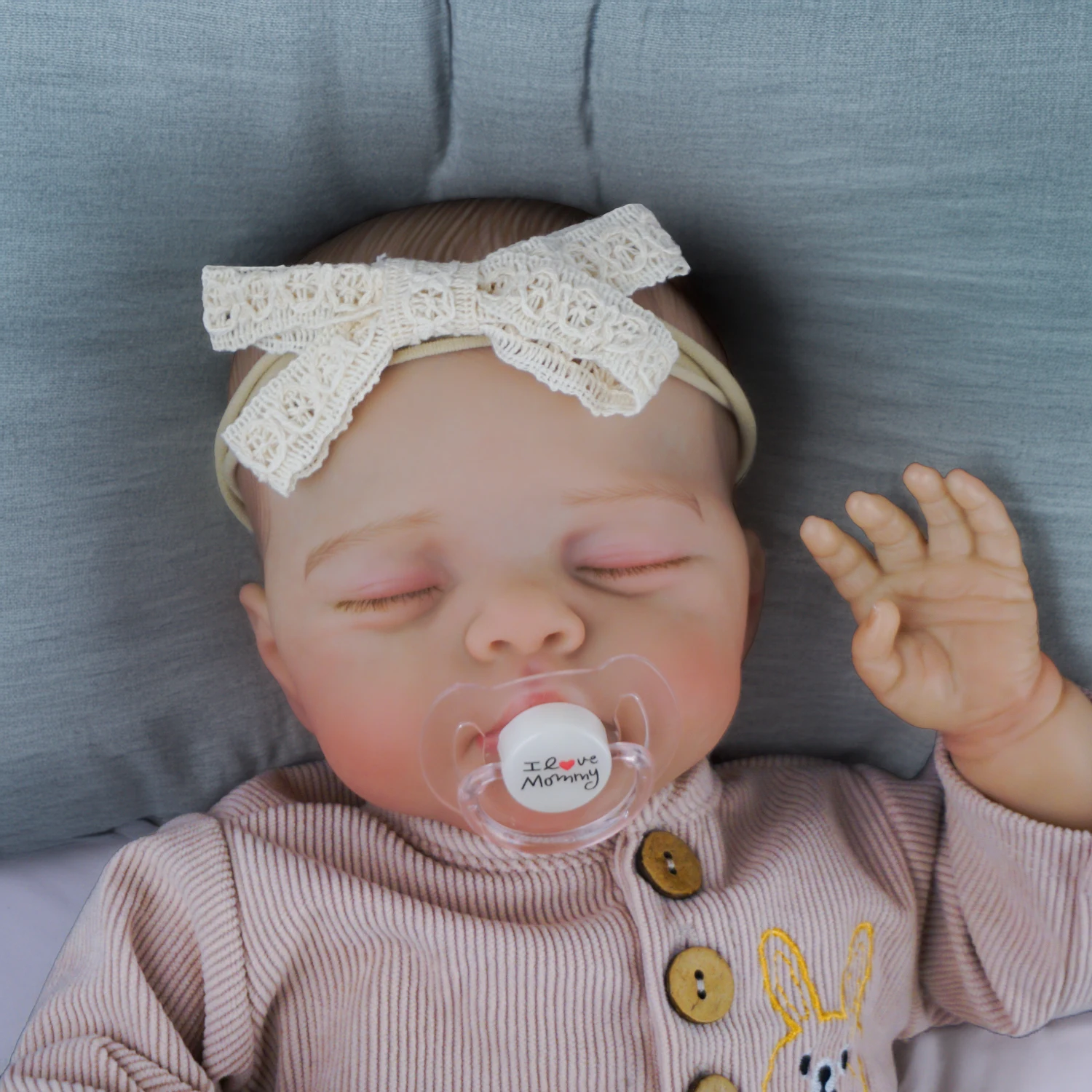 NPK 19-inch Newborn Irys Lifelike Reborn Baby Doll Hand-Painted Veins Soft Cloth Body Realistic Vinyl Skin Collectible Toy