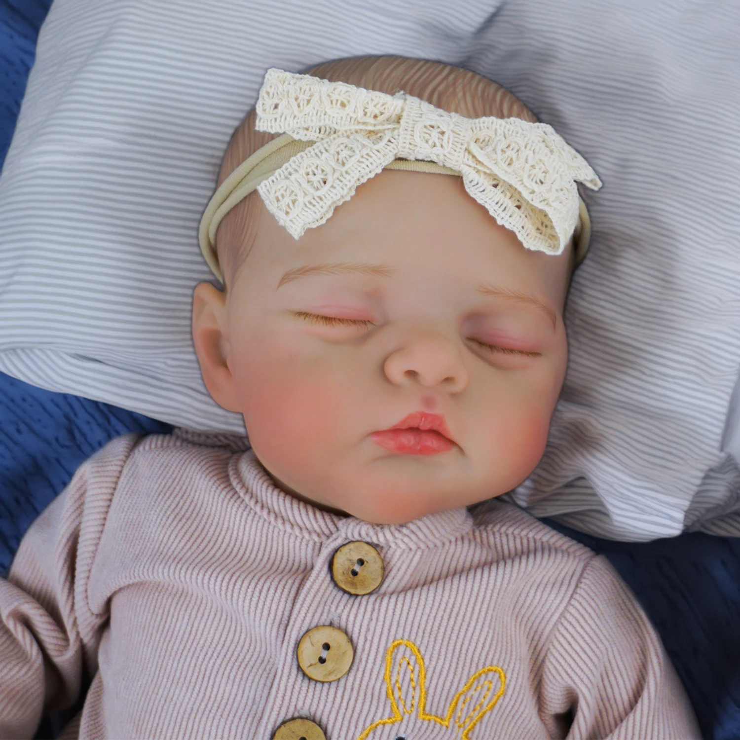 NPK 19-inch Newborn Irys Lifelike Reborn Baby Doll Hand-Painted Veins Soft Cloth Body Realistic Vinyl Skin Collectible Toy