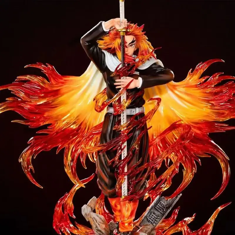 30cm Demon Slayer Rengoku Kyoujurou Anime Figure Rengoku Kyoujurou Figurine Pvc Model Statue Collection Decoration Desk Toy Gift
