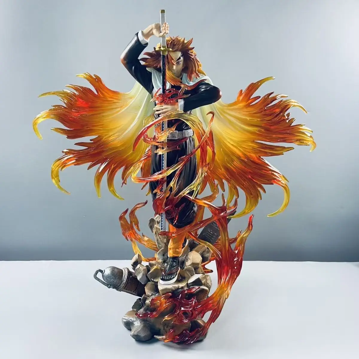 30cm Demon Slayer Rengoku Kyoujurou Anime Figure Rengoku Kyoujurou Figurine Pvc Model Statue Collection Decoration Desk Toy Gift