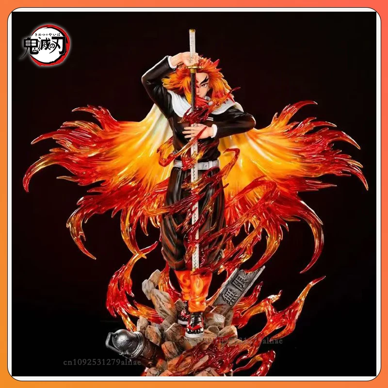 30cm Demon Slayer Rengoku Kyoujurou Anime Figure Rengoku Kyoujurou Figurine Pvc Model Statue Collection Decoration Desk Toy Gift