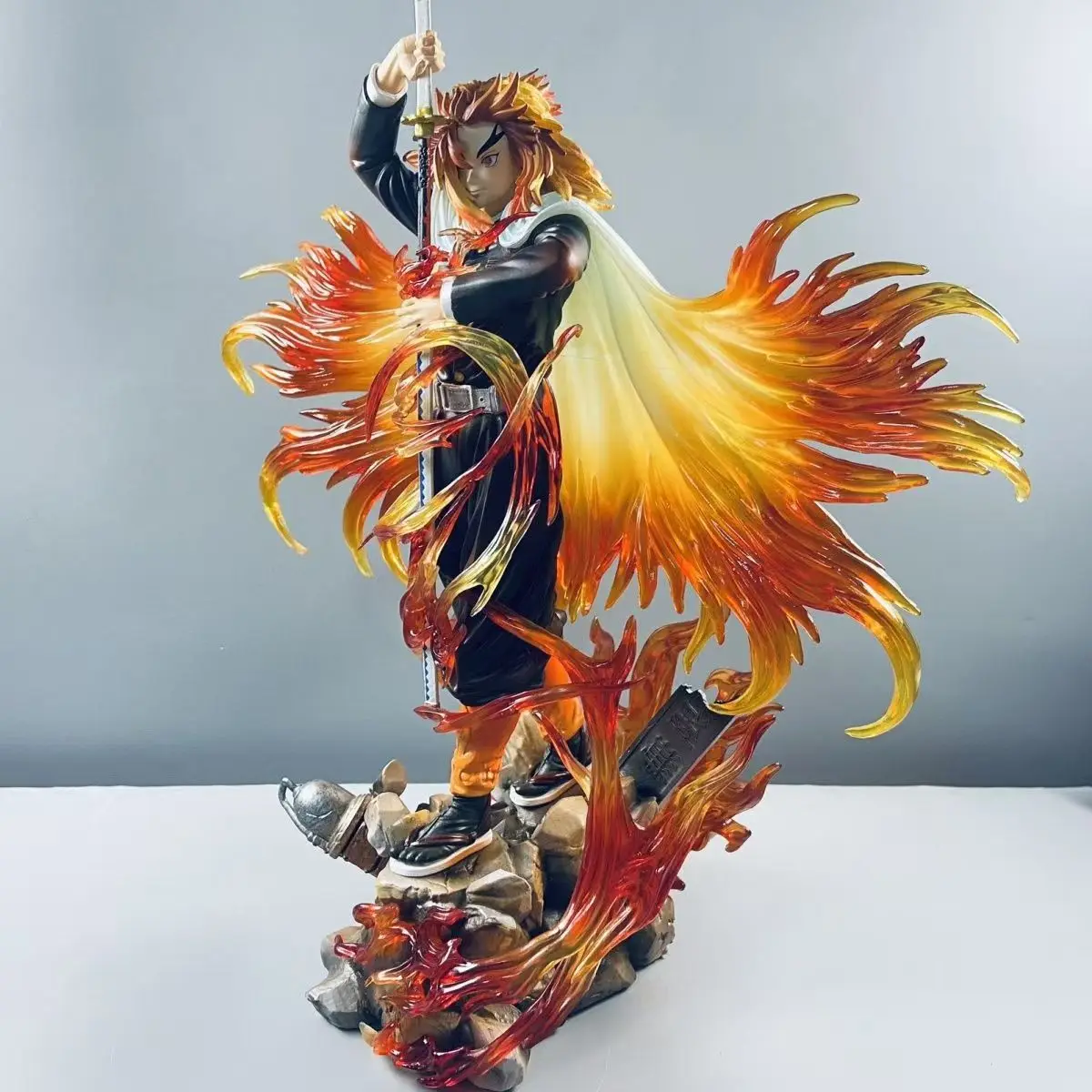 30cm Demon Slayer Rengoku Kyoujurou Anime Figure Rengoku Kyoujurou Figurine Pvc Model Statue Collection Decoration Desk Toy Gift
